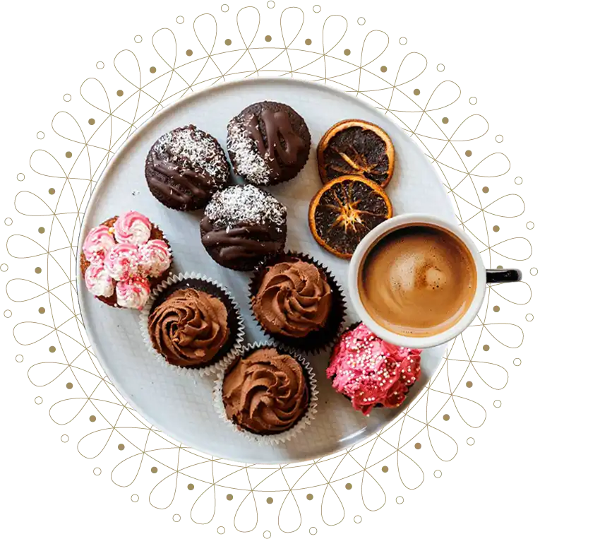 coffee break, kahve molası ikram tabağı